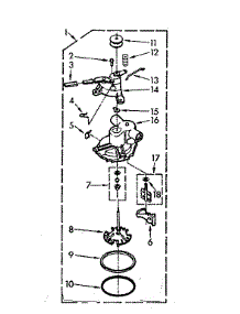 Pump Assembly parts for Kenmore Washer 110.7033101 (1107033101, 110 7033101) from AppliancePartsPros.com