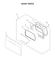Door Parts parts for Kenmore Dryer 110.70372710 (11070372710, 110 70372710) from AppliancePartsPros.com