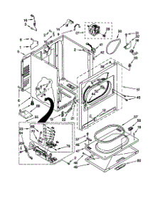 Cabinet parts for Kenmore Dryer 110.70602990 (11070602990, 110 70602990) from AppliancePartsPros.com