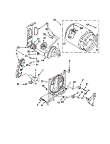 Bulkhead parts for Kenmore Dryer 110.70602990 (11070602990, 110 70602990) from AppliancePartsPros.com