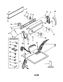 Top And Console parts for Kenmore Dryer 110.70612990 (11070612990, 110 70612990) from AppliancePartsPros.com