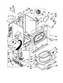 Cabinet parts for Kenmore Dryer 110.70612990 (11070612990, 110 70612990) from AppliancePartsPros.com