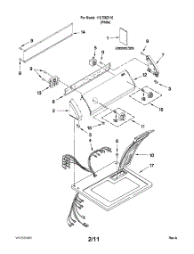 Top And Console Parts parts for Kenmore Dryer 110.7062110 (1107062110, 110 7062110) from AppliancePartsPros.com