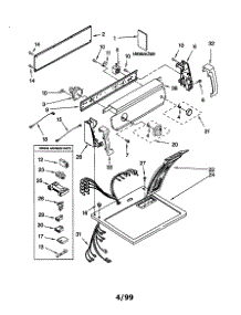 Top And Console parts for Kenmore Dryer 110.70622990 (11070622990, 110 70622990) from AppliancePartsPros.com