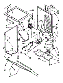 Dryer Cabinet, Motor parts for Kenmore Washer Dryer Combo 110.88764791 (11088764791, 110 88764791) from AppliancePartsPros.com