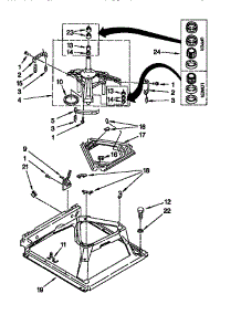 Machine Base parts for Kenmore Washer Dryer Combo 110.88764791 (11088764791, 110 88764791) from AppliancePartsPros.com
