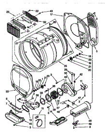 Dryer Bulkhead parts for Kenmore Washer Dryer Combo 110.88764791 (11088764791, 110 88764791) from AppliancePartsPros.com