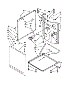 Washer Cabinet parts for Kenmore Washer Dryer Combo 110.88764792 (11088764792, 110 88764792) from AppliancePartsPros.com