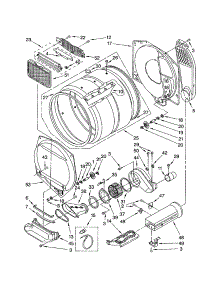 Dryer Bulkhead parts for Kenmore Washer Dryer Combo 110.88764793 (11088764793, 110 88764793) from AppliancePartsPros.com