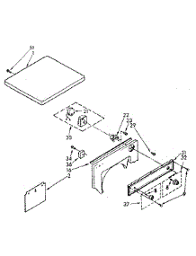 Top And Console Parts parts for Kenmore Dryer 110.88870100 (11088870100, 110 88870100) from AppliancePartsPros.com