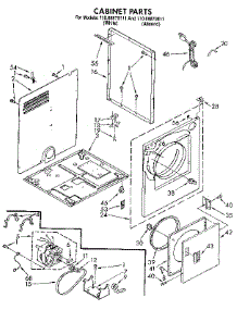 Cabinet parts for Kenmore Dryer 110.88870111 (11088870111, 110 88870111) from AppliancePartsPros.com