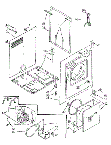 Cabinet parts for Kenmore Dryer 110.88870810 (11088870810, 110 88870810) from AppliancePartsPros.com