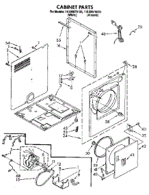 Cabinet parts for Kenmore Dryer 110.88870820 (11088870820, 110 88870820) from AppliancePartsPros.com