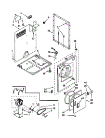 Cabinet parts for Kenmore Dryer 110.89182990 (11089182990, 110 89182990) from AppliancePartsPros.com