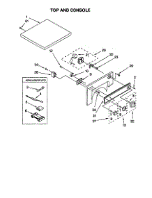 Top And Console parts for Kenmore Dryer 110.89182990 (11089182990, 110 89182990) from AppliancePartsPros.com
