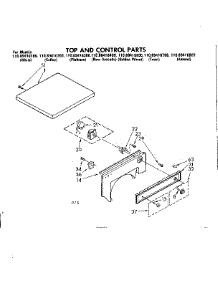 Top And Control Parts parts for Sears Dryer 11089416700 from AppliancePartsPros.com