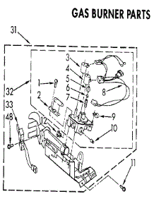 Gas Burner parts for Kenmore Dryer 110.89419120 (11089419120, 110 89419120) from AppliancePartsPros.com