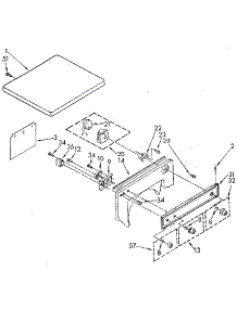 Top And Console parts for Kenmore Dryer 110.89419810 (11089419810, 110 89419810) from AppliancePartsPros.com