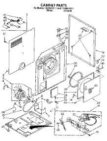 Cabinet parts for Kenmore Dryer 110.89419811 (11089419811, 110 89419811) from AppliancePartsPros.com