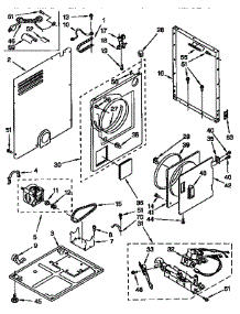 Cabinet Parts parts for Kenmore Dryer 110.89519800 (11089519800, 110 89519800) from AppliancePartsPros.com