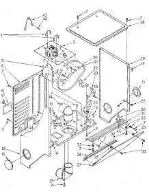 Dryer Cabinet And Motor parts for Kenmore Washer Dryer Combo 110.89675110 (11089675110, 110 89675110) from AppliancePartsPros.com
