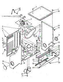 Dryer Cabinet And Motor parts for Sears Laundry Center 11089675300 from AppliancePartsPros.com