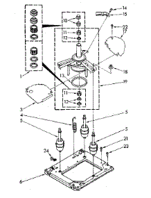 Machine Base parts for Sears Laundry Center 11089675600 from AppliancePartsPros.com