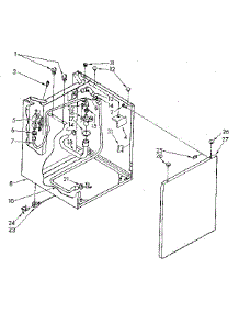 Washer Cabinet parts for Sears Laundry Center 11089675600 from AppliancePartsPros.com