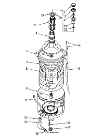 Tub And Basket parts for Sears Laundry Center 11089675800 from AppliancePartsPros.com