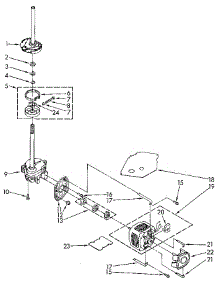 Brake, Clutch, Gearcase, Motor And Pump parts for Kenmore Washer 110.91110100 (11091110100, 110 91110100) from AppliancePartsPros.com