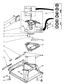 Machine Base parts for Kenmore Washer 110.91110100 (11091110100, 110 91110100) from AppliancePartsPros.com