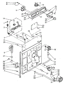 Console And Rear Panel parts for Kenmore Washer 110.91110100 (11091110100, 110 91110100) from AppliancePartsPros.com