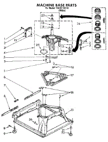 Machine Base parts for Kenmore Washer 110.91110110 (11091110110, 110 91110110) from AppliancePartsPros.com