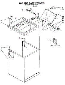 Top And Cabinet parts for Kenmore Washer 110.91110110 (11091110110, 110 91110110) from AppliancePartsPros.com