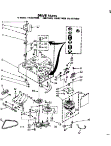 Drive Parts parts for Kenmore Washer 110.82174120 (11082174120, 110 82174120) from AppliancePartsPros.com
