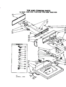 Top And Console Parts parts for Kenmore Washer 110.82174120 (11082174120, 110 82174120) from AppliancePartsPros.com