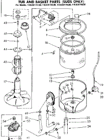 Tub And Basket Parts Suds Only parts for Kenmore Washer 110.82174130 (11082174130, 110 82174130) from AppliancePartsPros.com