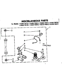 Miscellaneous Parts parts for Kenmore Washer 110.82174410 (11082174410, 110 82174410) from AppliancePartsPros.com