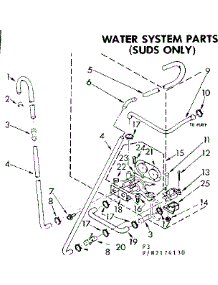 Water System Parts Suds Only parts for Kenmore Washer 110.82174630 (11082174630, 110 82174630) from AppliancePartsPros.com