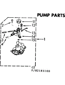 Pump Parts parts for Kenmore Washer 110.82183200 (11082183200, 110 82183200) from AppliancePartsPros.com