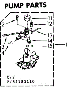 Pump Parts parts for Kenmore Washer 110.82183210 (11082183210, 110 82183210) from AppliancePartsPros.com