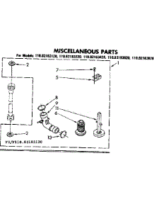 Miscellaneous Parts parts for Kenmore Washer 110.82183420 (11082183420, 110 82183420) from AppliancePartsPros.com