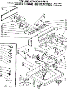 Top And Console Parts parts for Kenmore Washer 110.82183430 (11082183430, 110 82183430) from AppliancePartsPros.com