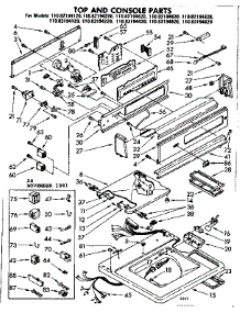 Top And Console Parts parts for Kenmore Washer 110.82194120 (11082194120, 110 82194120) from AppliancePartsPros.com