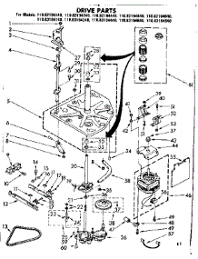 Drive Parts parts for Kenmore Washer 110.82194140 (11082194140, 110 82194140) from AppliancePartsPros.com