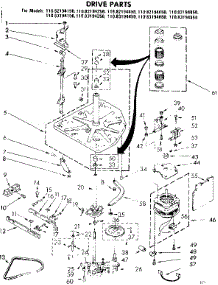 Drive Parts parts for Kenmore Washer 110.82194150 (11082194150, 110 82194150) from AppliancePartsPros.com