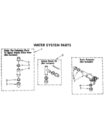 Water System parts for Kenmore Washer 110.82467640 (11082467640, 110 82467640) from AppliancePartsPros.com