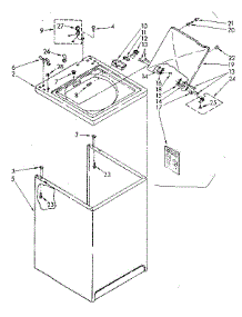 Top And Cabinet Parts parts for Kenmore Washer 110.82467810 (11082467810, 110 82467810) from AppliancePartsPros.com
