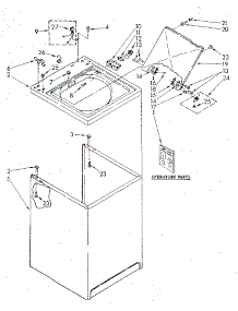 Top And Cabinet parts for Kenmore Washer 110.82467820 (11082467820, 110 82467820) from AppliancePartsPros.com