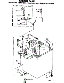 Cabinet Parts parts for Kenmore Washer 110.82470100 (11082470100, 110 82470100) from AppliancePartsPros.com